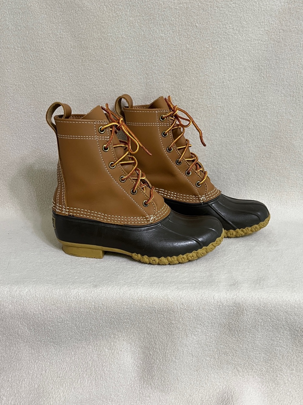 L.L.Bean Duck Hunting Bean Boots Brown Leather Waterproof Size 6 (Fits Like 7)